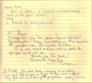 A Guestbook entry in Greek