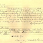 A Page from our Guestbook